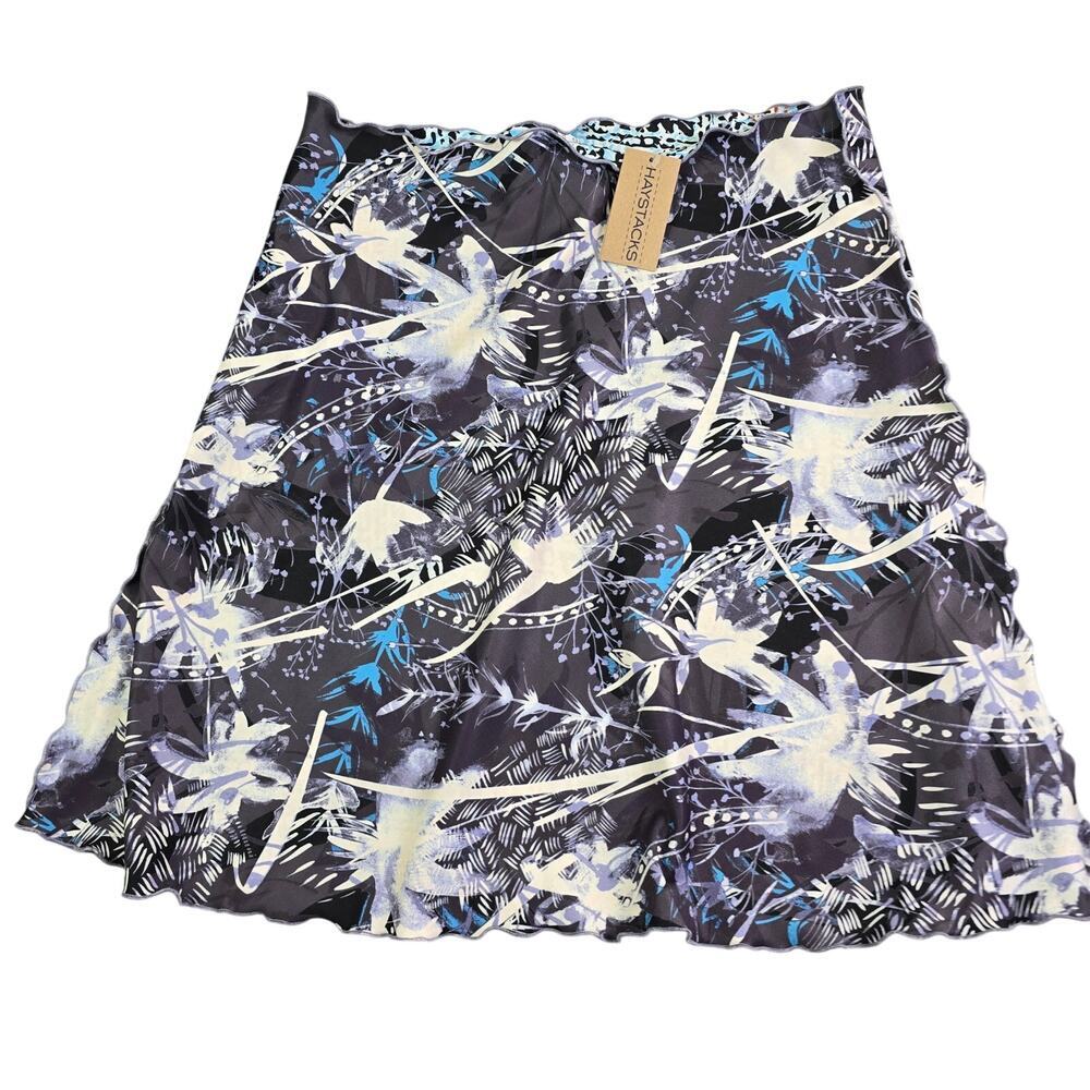 Blue & White Floral Mini Skirt by haystacks